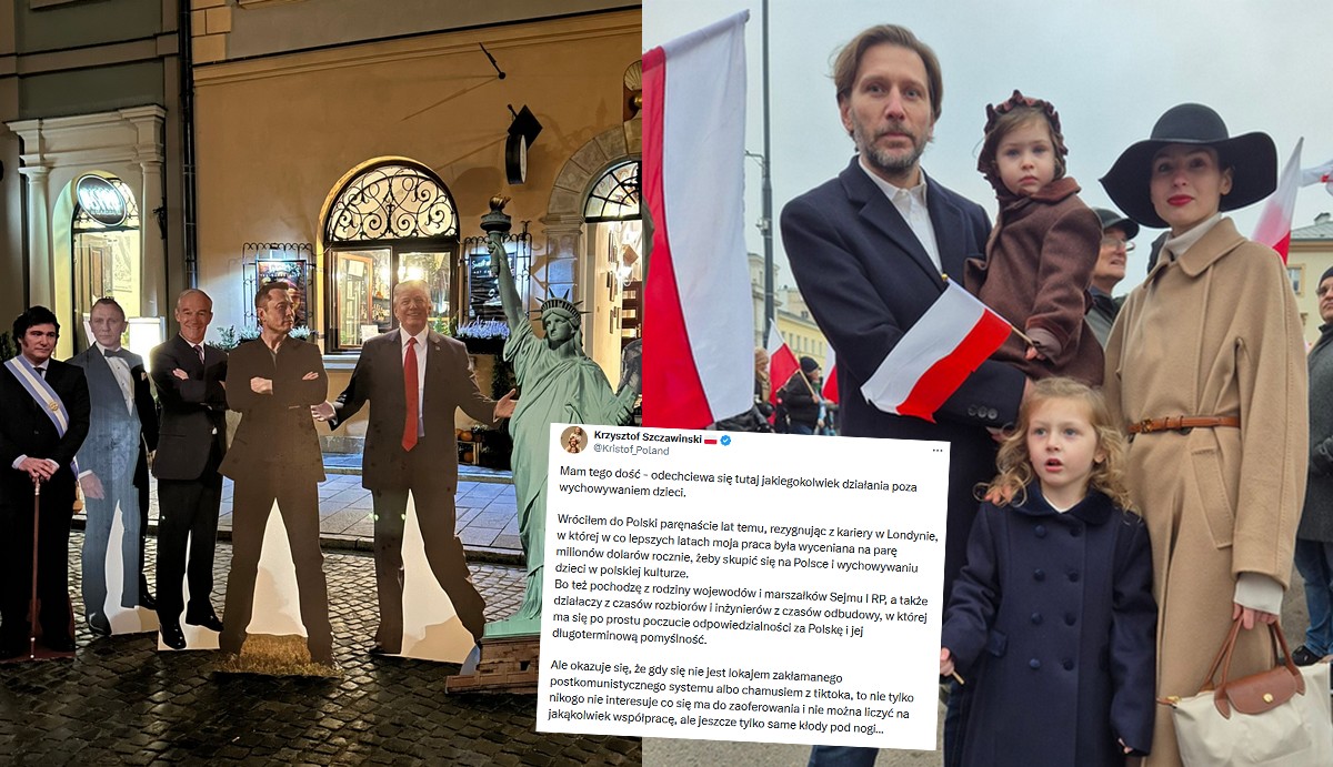 Twórca Muzeum Wolności z tekturowymi postaciami rozczarowany Polską i Polakami