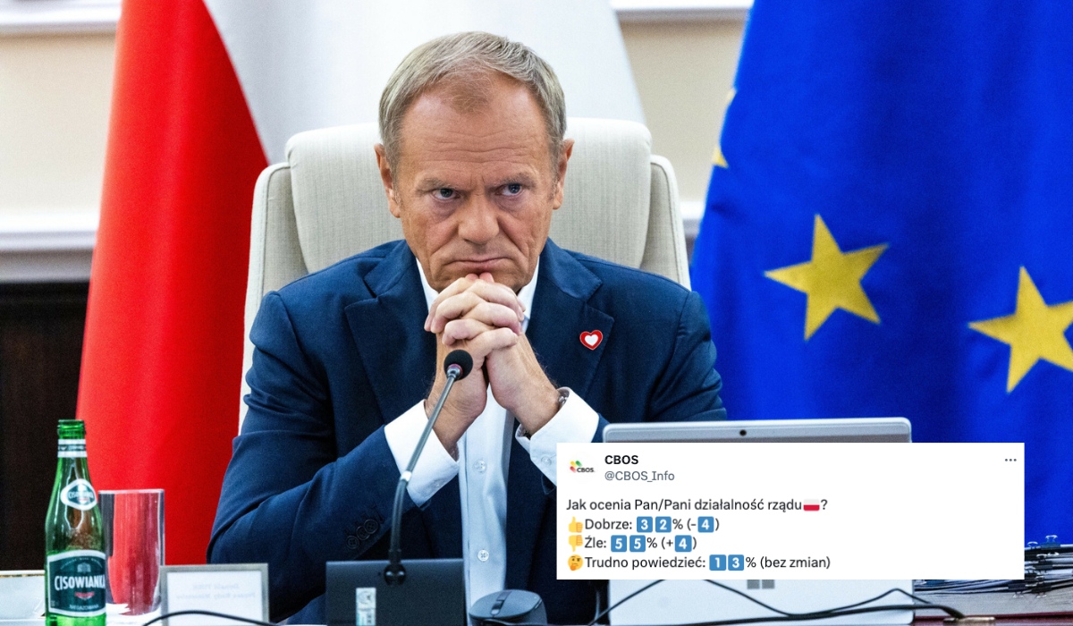 Sondaż CBOS: rząd Donalda Tuska szybko traci poparcie, ma więcej przeciwników niż zwolenników 
