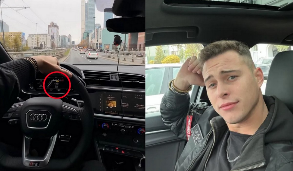 Adam Zdrójkowski pochwalił się w sieci, jak mknie przez centrum Warszawy z prędkością 125 km/h