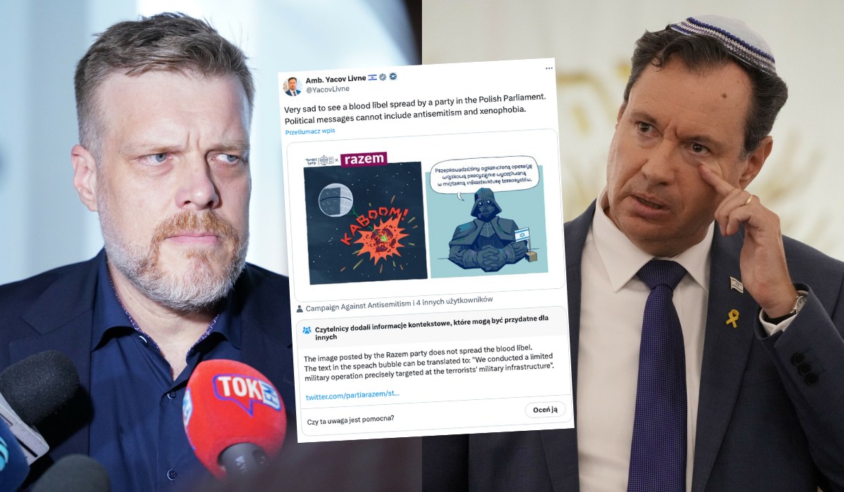 Ambasador Izraela skrytykował partię Razem, wytykanie zbrodni uznał za antysemityzm