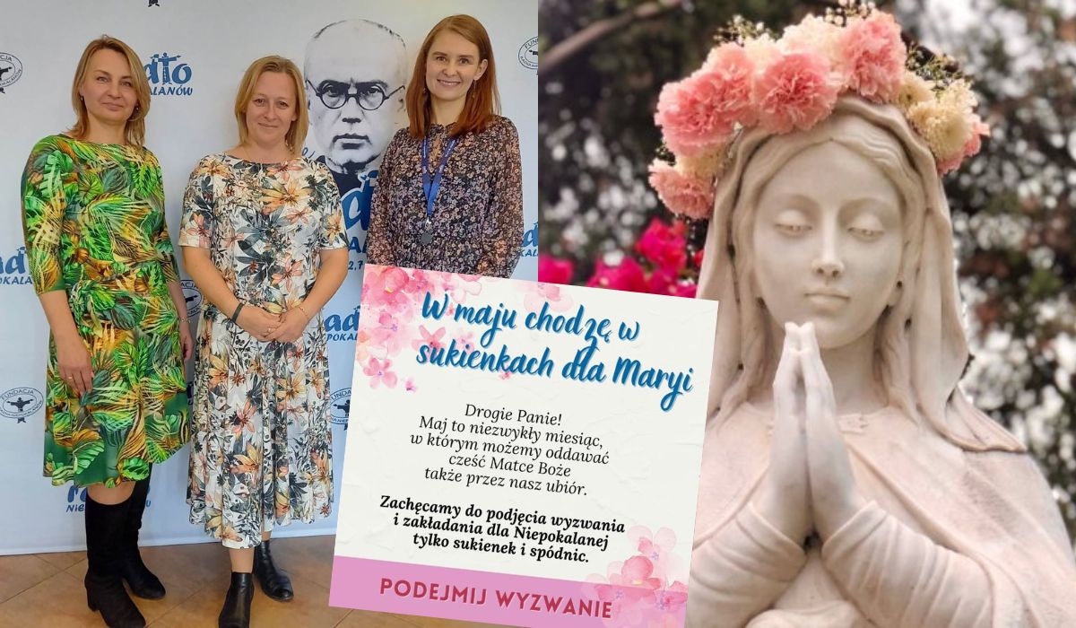 Katolickie radio rzuciło kobietom wyzwanie, aby zamiast w spodnie odziewały się w sukienki dla Maryi