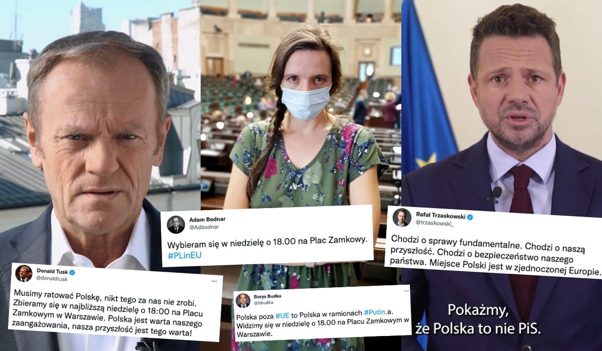 W niedzielę wielka demonstracja, do stawienia się w Warszawie wzywają politycy opozycji od Tuska po Jachirę