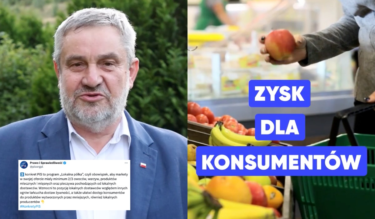 PiS ogłasza nowy punkt programu: 2/3 produktów w marketach ma pochodzić od lokalnych dostawców