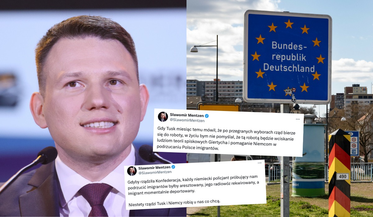 Mentzen ocenia sytuację na granicy: niestety rządzi Tusk i Niemcy robią u nas, co chcą