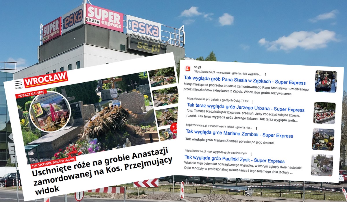 Super Express próbuje jeszcze coś wycisnąć ze śmierci Polki, reporter poszedł na cmentarz robić zdjęcia "uschniętych kwiatów"