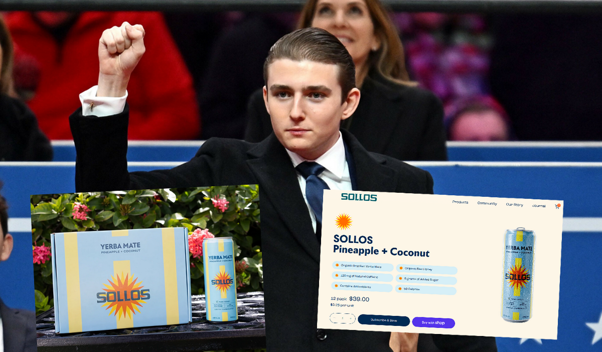 Barron Trump też próbuje zrobić interesy i wypuszcza na rynek luksusowy napój