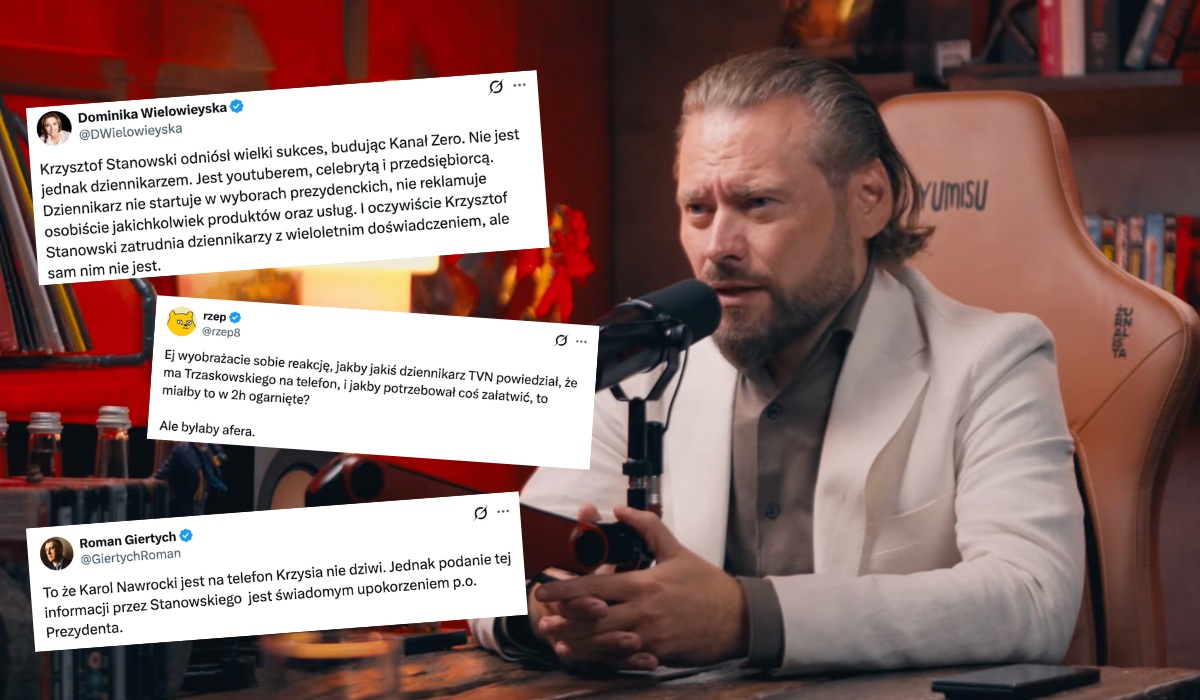 Stanowski krytykowany po wypowiedzi, że ma prezydenta na telefon, że nie tak powinno wyglądać dziennikarstwo