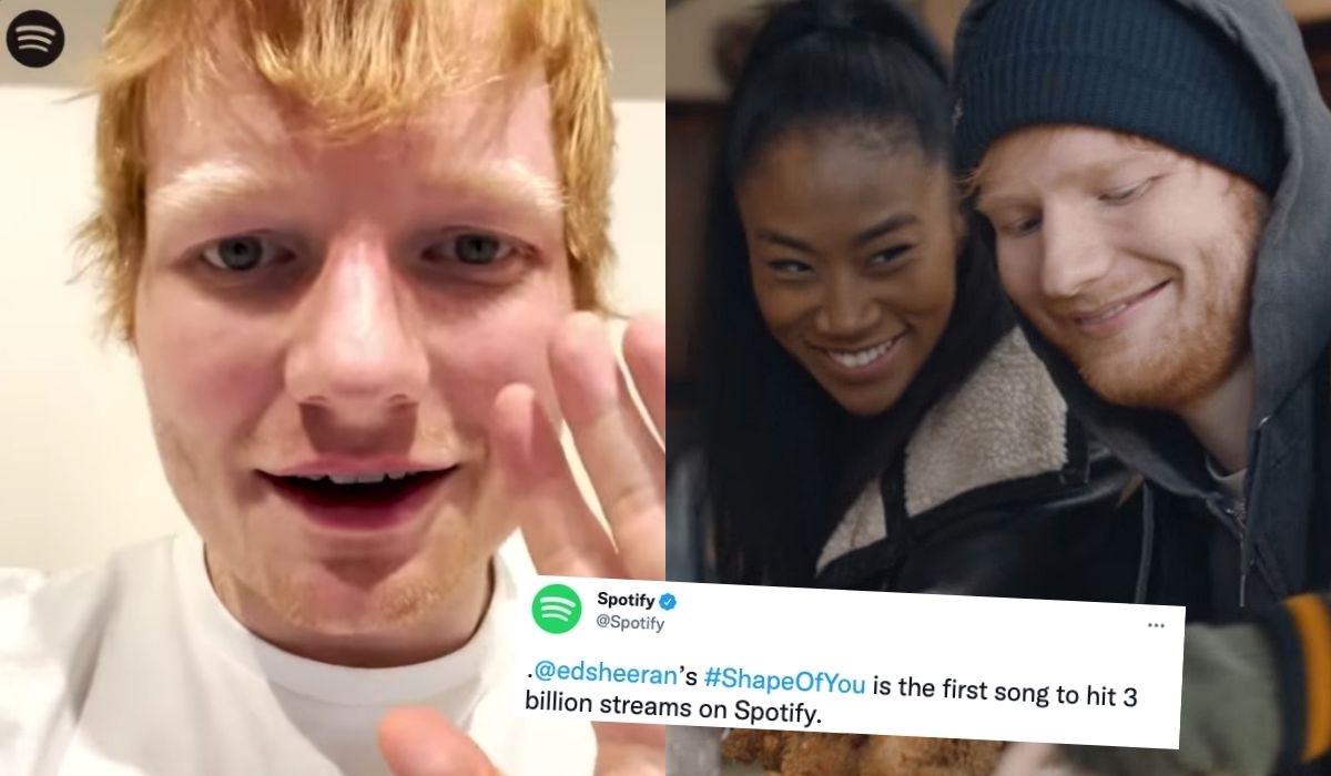 "Shape of You" Eda Sheerana, to z tym takim fajnym "mmm", pobiło rekord 3 miliardów odsłuchań na Spotify