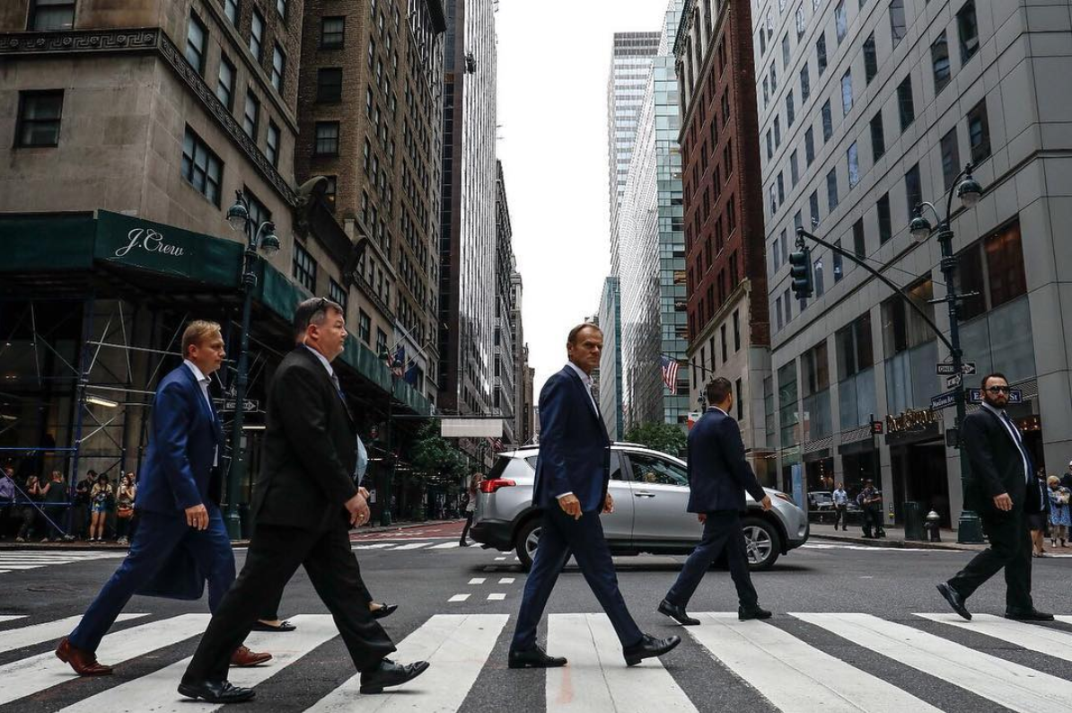 Donald Tusk: #AbbeyRoad? No, Midtown #NewYork:tusk::flag-us: