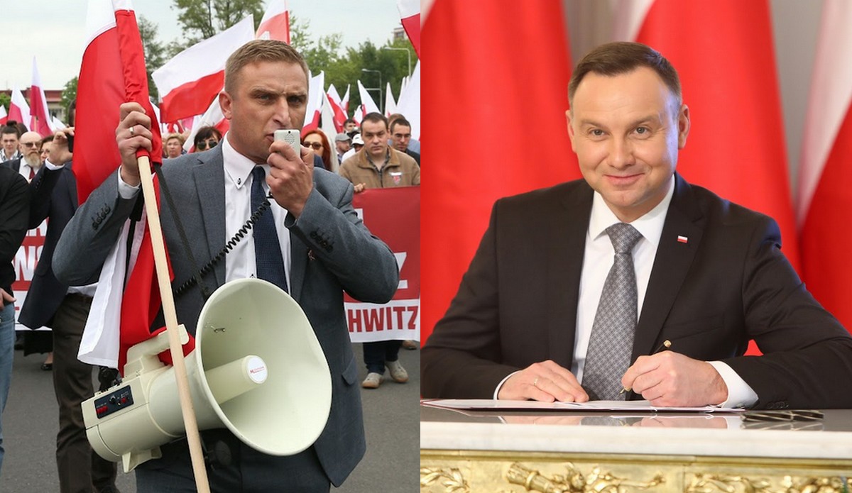 Prokuratura potwierdziła, że Bąkiewicz został ułaskawiony przez prezydenta Dudę i nie będzie karany