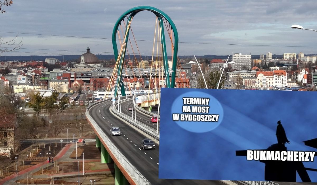 Bydgoszcz: bukmacherzy zaczęli przyjmować zakłady, czy i kiedy Most Uniwersytecki wróci do użytku