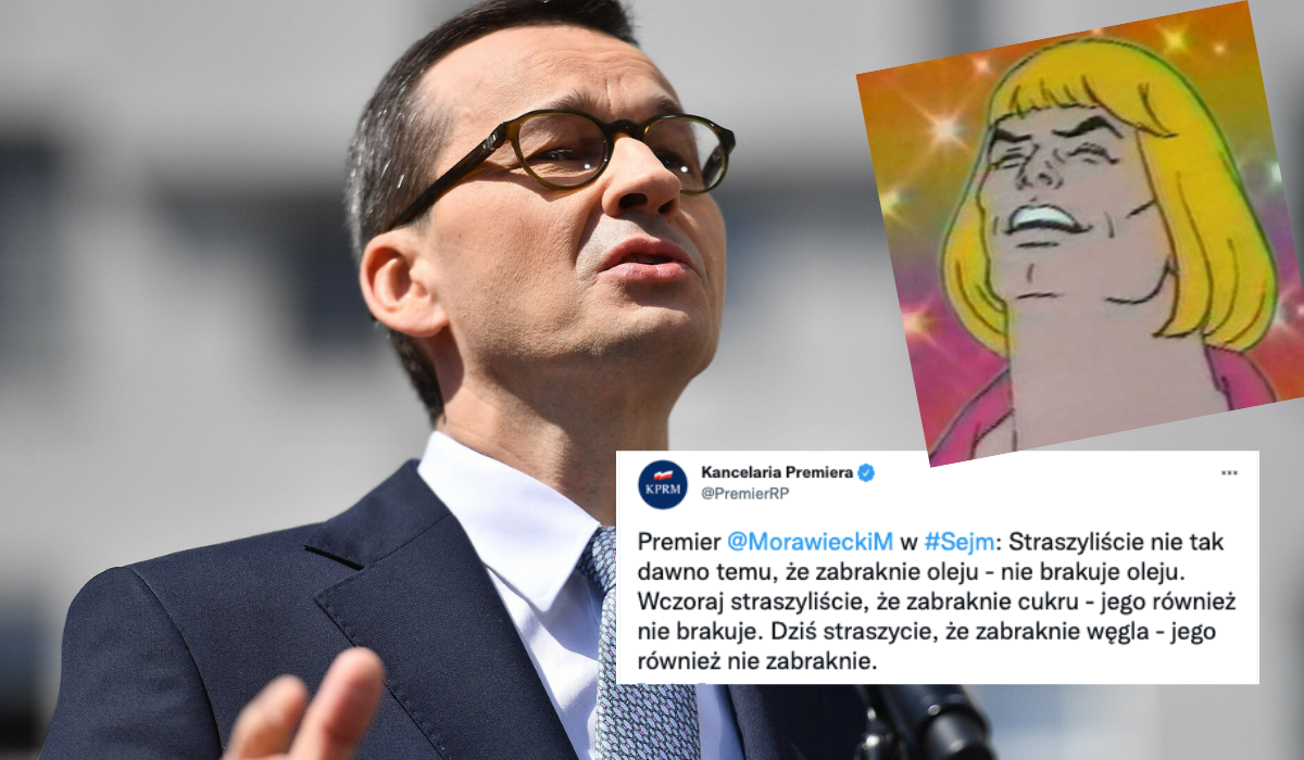 Premier Morawiecki luźniutko: mamy plan, mamy strategię, węgla nie zabraknie, węgla będzie nadmiar