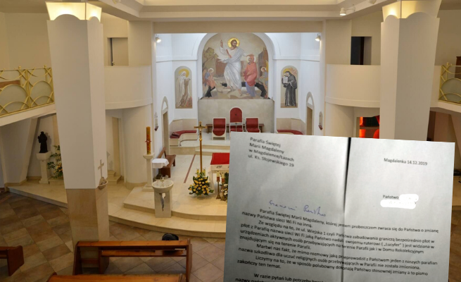 Kościół w Magdalence ma kłopot z sąsiadami, nazwali swoje wi-fi Lucyfer i nie chcą zmienić