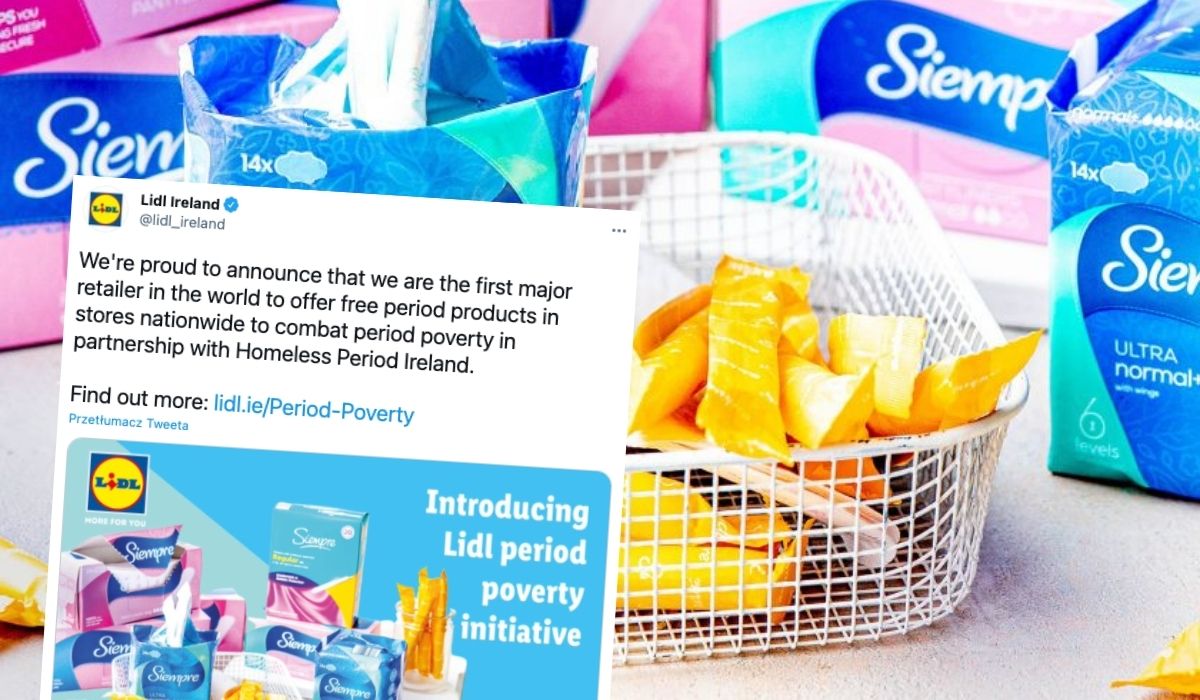 Irlandia: Lidl za darmo rozdaje podpaski i tampony, chce walczyć z ubóstwem menstruacyjnym