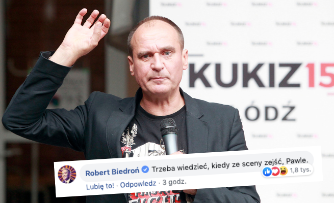 Kukiz w obronie wartości krytykuje "faszystowskie metody Biedronia", ale przeprasza jeśli go uraził