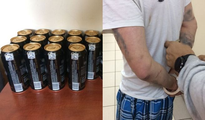 Olesko: 33-latek ukradł 100 puszek piwa, próbował wypić cały łup