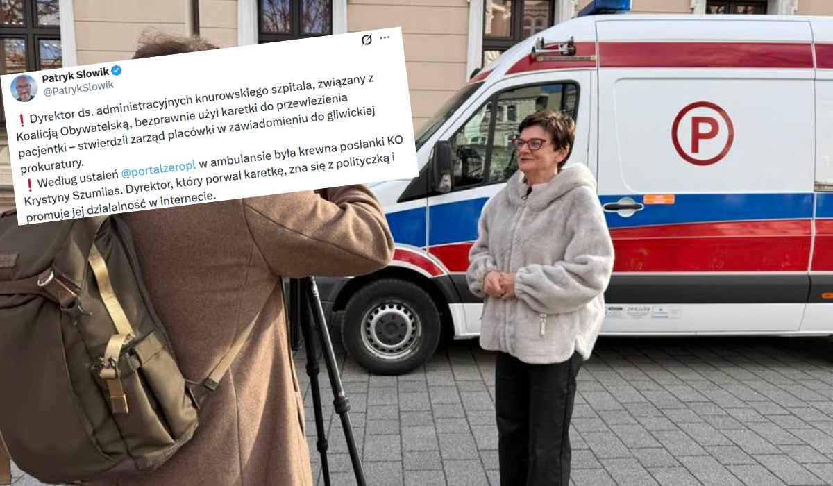 Knurów: dyrektor szpitala bezprawnie "pożyczył" karetkę i aparat EKG, żeby przewieźć krewną posłanki KO