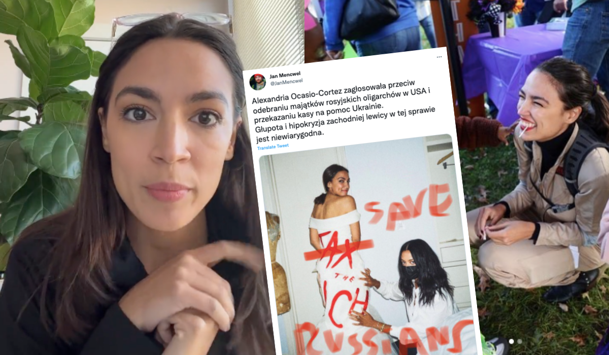 Ocasio-Cortez, znana z chęci do "opodatkowania bogatych" przeciwko sankcjom dla rosyjskich oligarchów