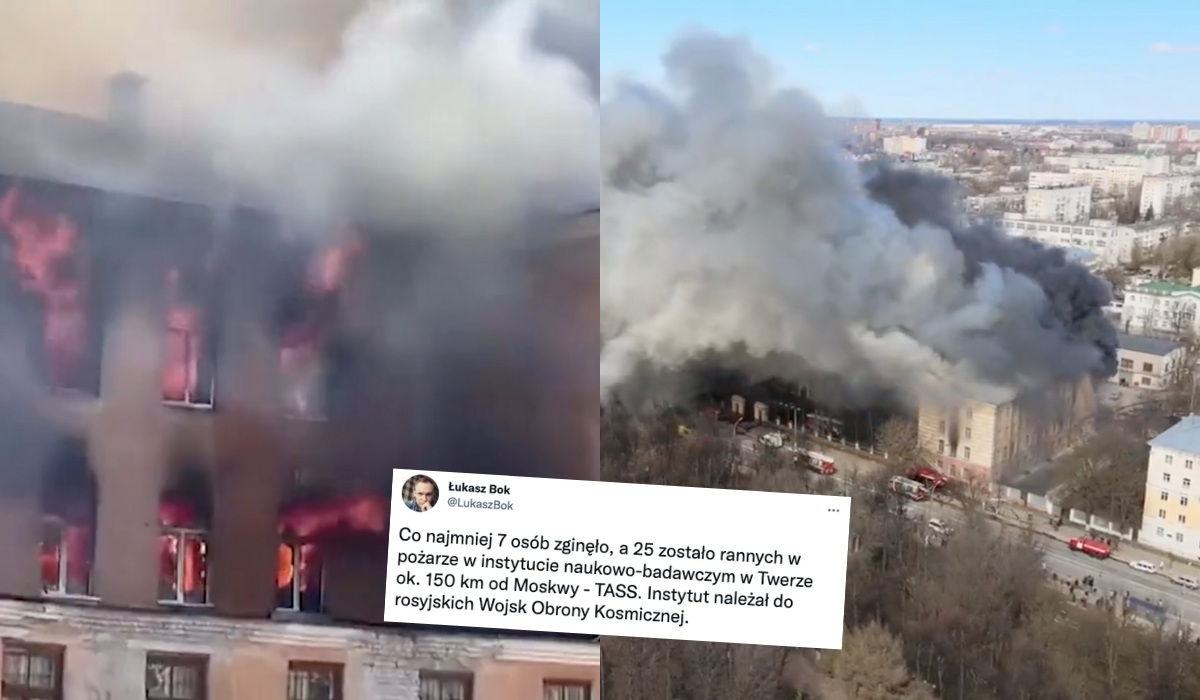 W Rosji zapalił się wojskowy instytut badawczy, zginęło co najmniej 7 osób