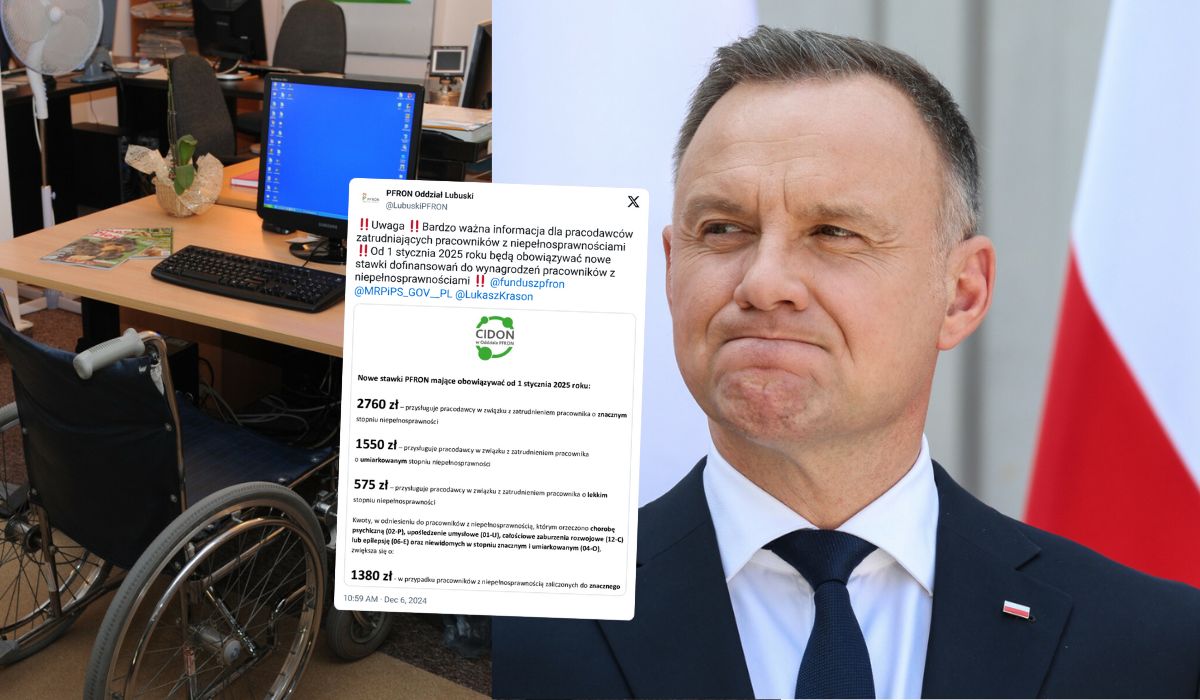 Pracownicy z niepełnosprawnością otrzymają większe pensje, prezydent podpisał nowelizację ustawy
