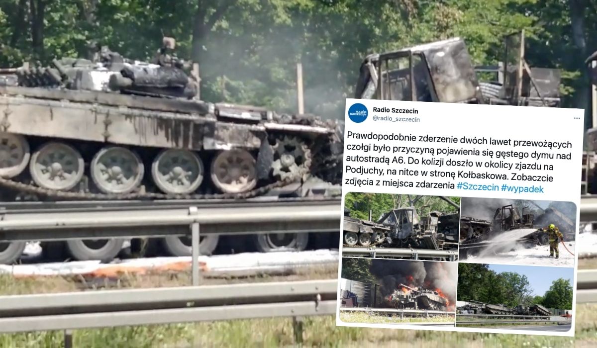 Siły obronne RP poniosły stratę, bo spaliły się dwa czołgi podczas transportu