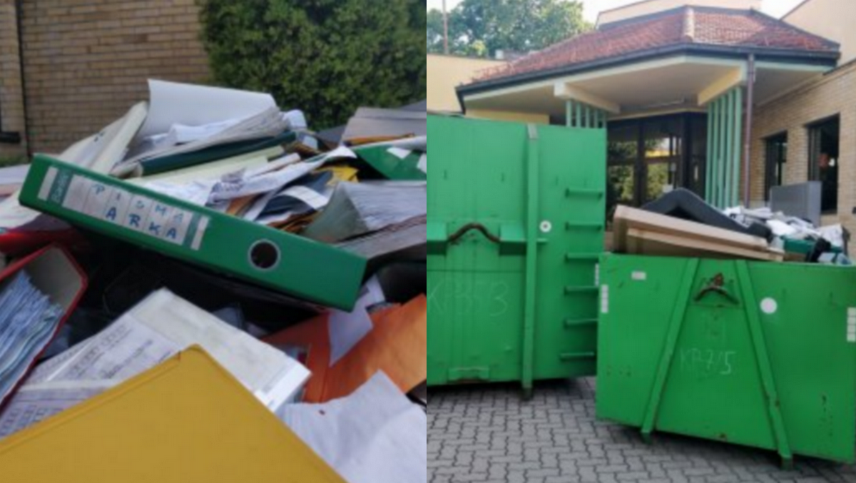 Piła: bank przeniósł swoją placówkę w inne miejsce, a dokumenty z danymi klientów wyrzucił do kontenera