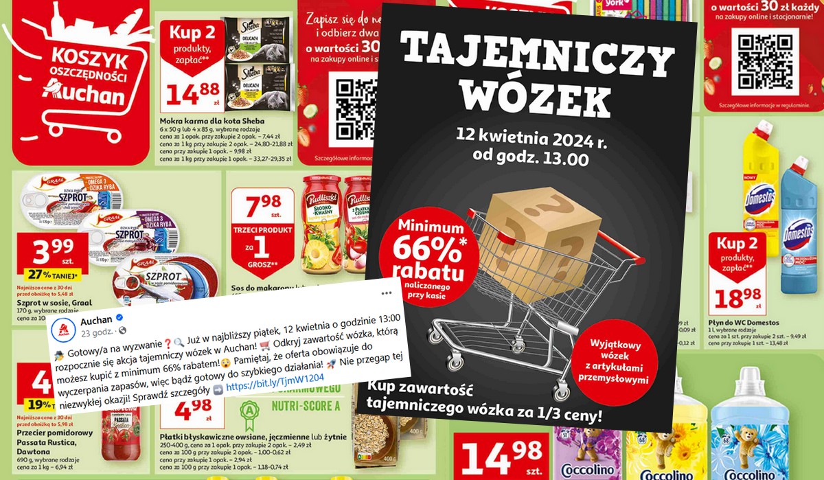 Auchan wzorem gier wprowadził element hazardu, tajemnicze wózki jak loot boxy