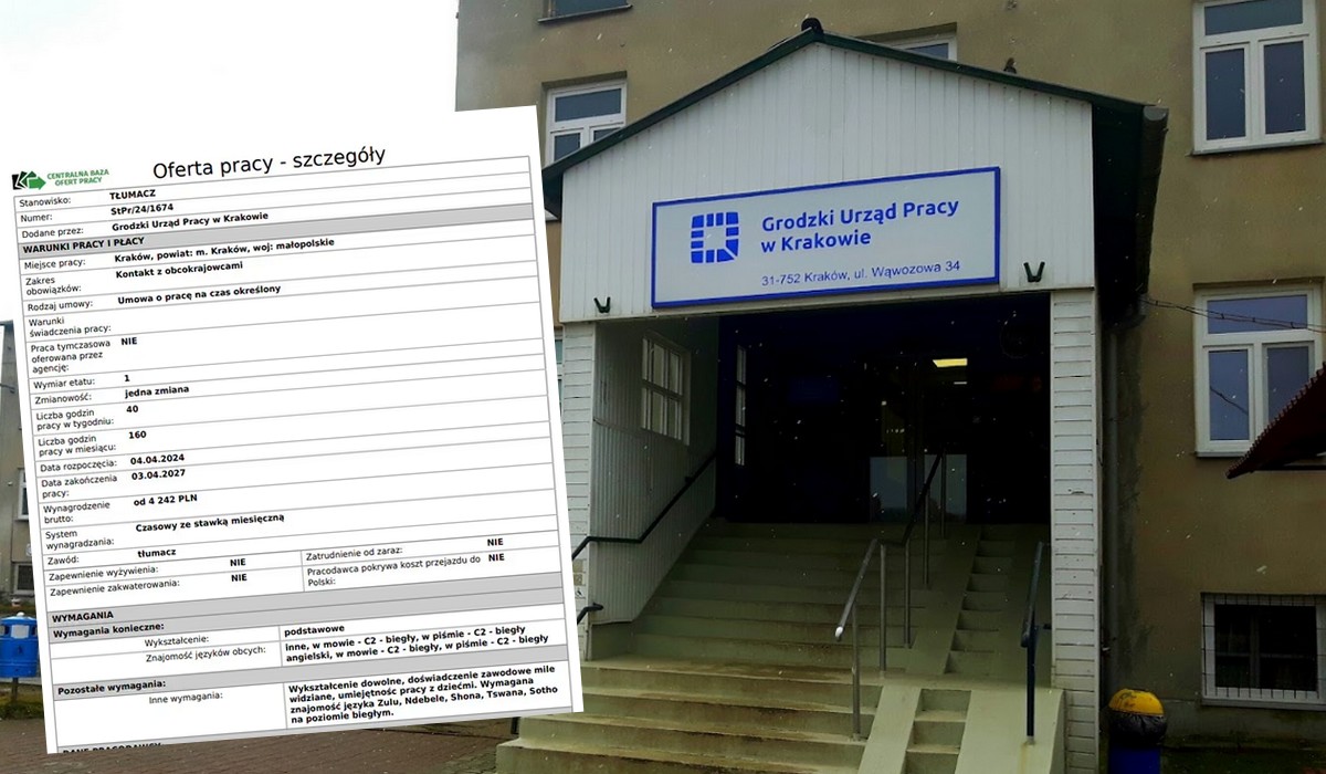 Kraków: szef Janusz szuka pracownika z 6 językami i łaskawie oferuje płacę minimalną