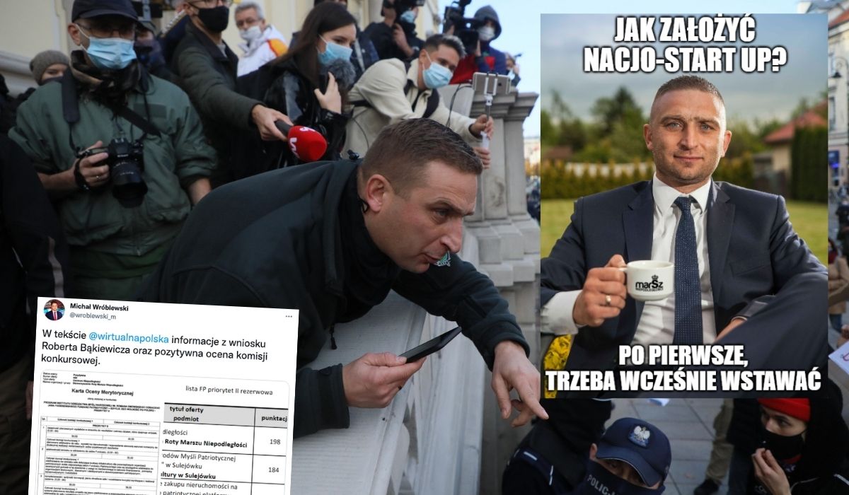 WP: Bąkiewicz stara się o państwowe pieniążki na budowę "Centrum Niepodległości"