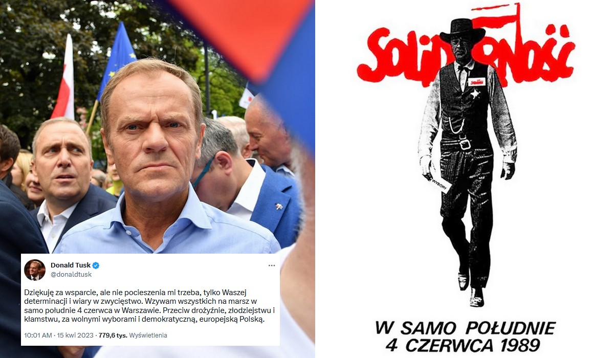 Tusk usiłuje zrobić cosplay Solidarności i wzywa na marsz 4 czerwca "w samo południe"