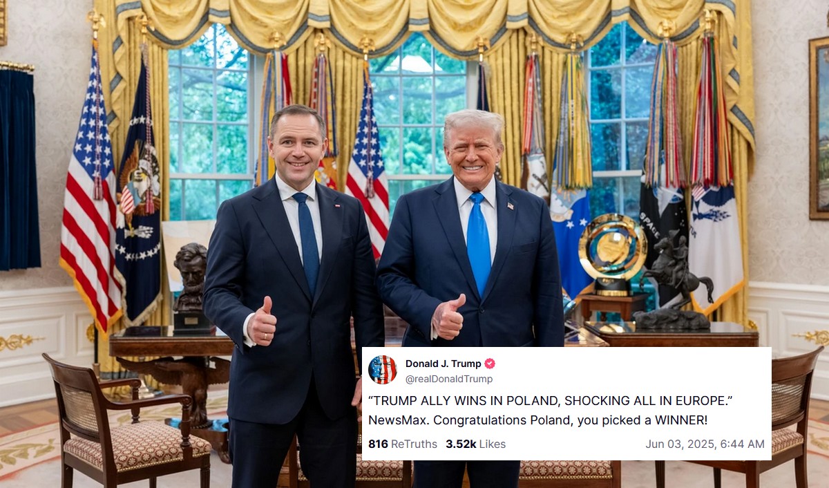 Donald Trump gratuluje Polsce wyboru Nawrockiego