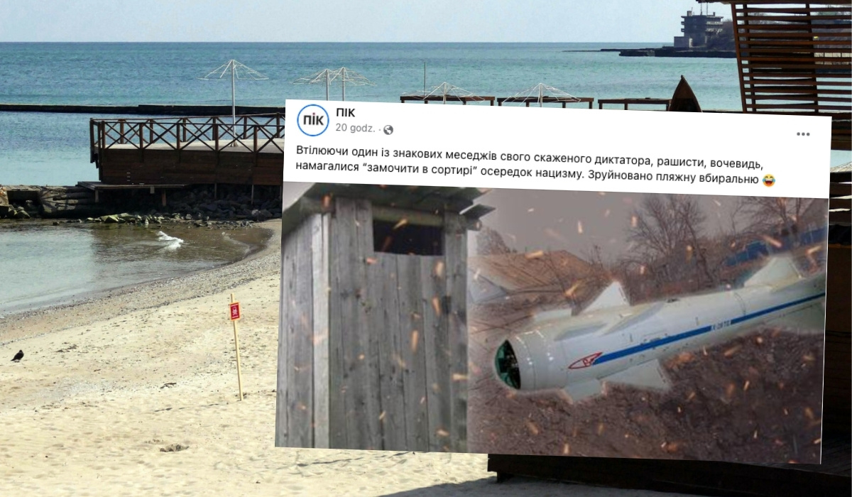 Rosjanie zniszczyli kibel na plaży pociskiem wartym 6,5 mln dolarów