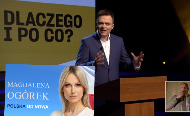 Szymon Hołownia założył fundację "Polska od nowa", takie samo hasło miała Magdalena Ogórek