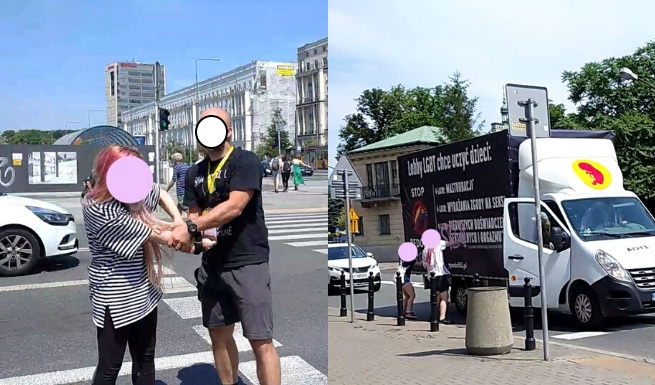 Warszawa: bojowe alternatywki zaatakowały furgonetkę antyaborcyjną