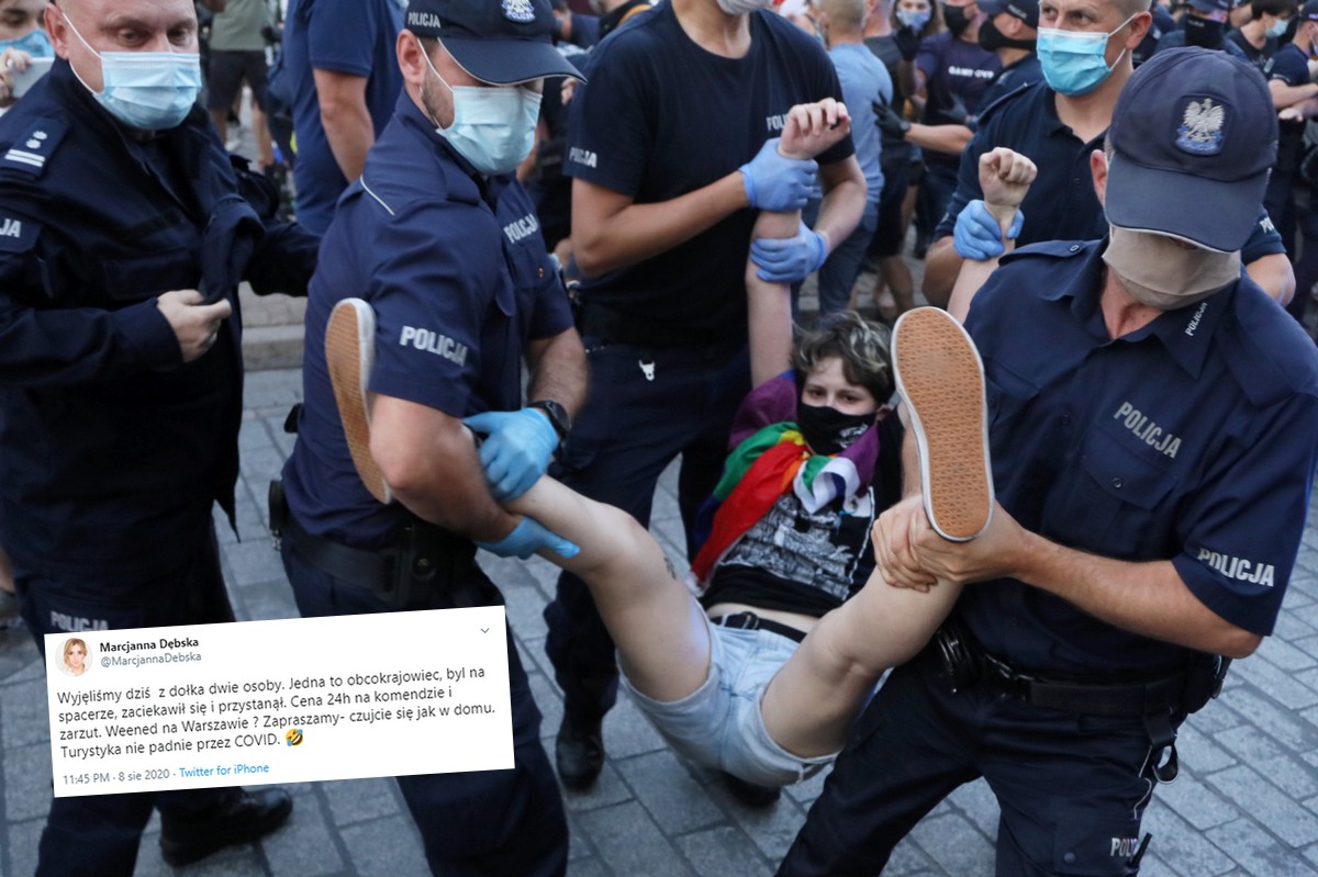 Raport RPO: wśród zatrzymanych na Krakowskim Przedmieściu były osoby wracające z zakupów 