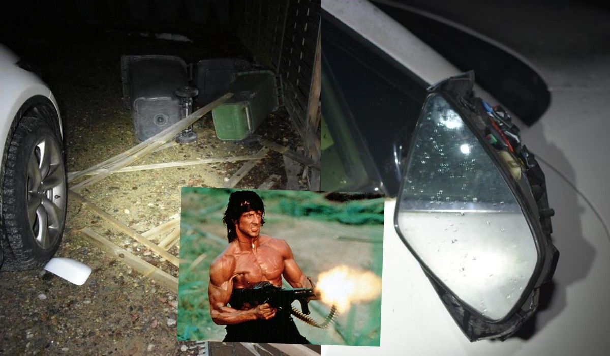 Ciechanów: pijany mężczyzna demolował posesję i krzyczał, że jest Rambo, jedno i drugie było błędem