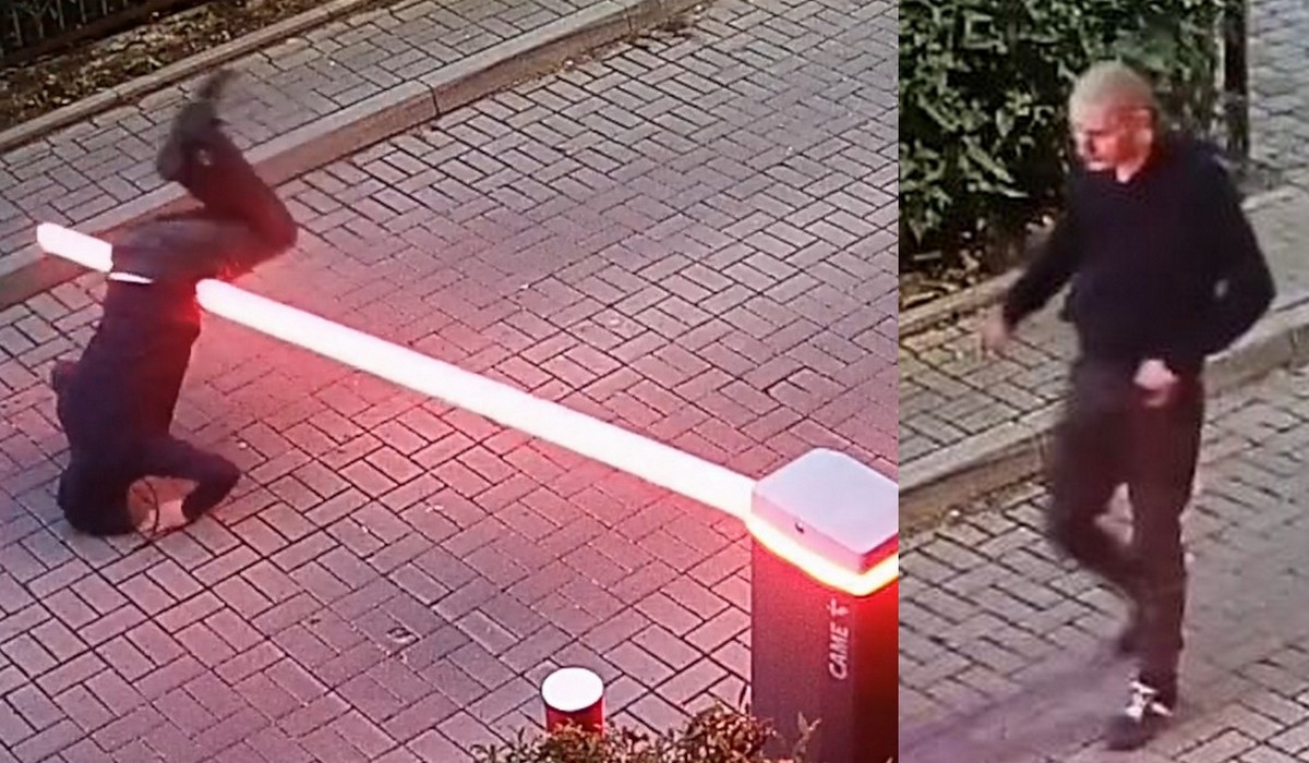 Lubartów: imprezowicz chciał pokonać przeszkodę, jaką był szlaban, położył się na nim, a później przewrócił