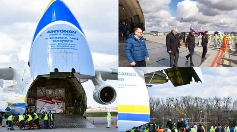 Morawiecki i Sasin na uroczystości rozładunku maseczek i kombinezonów ochronnych