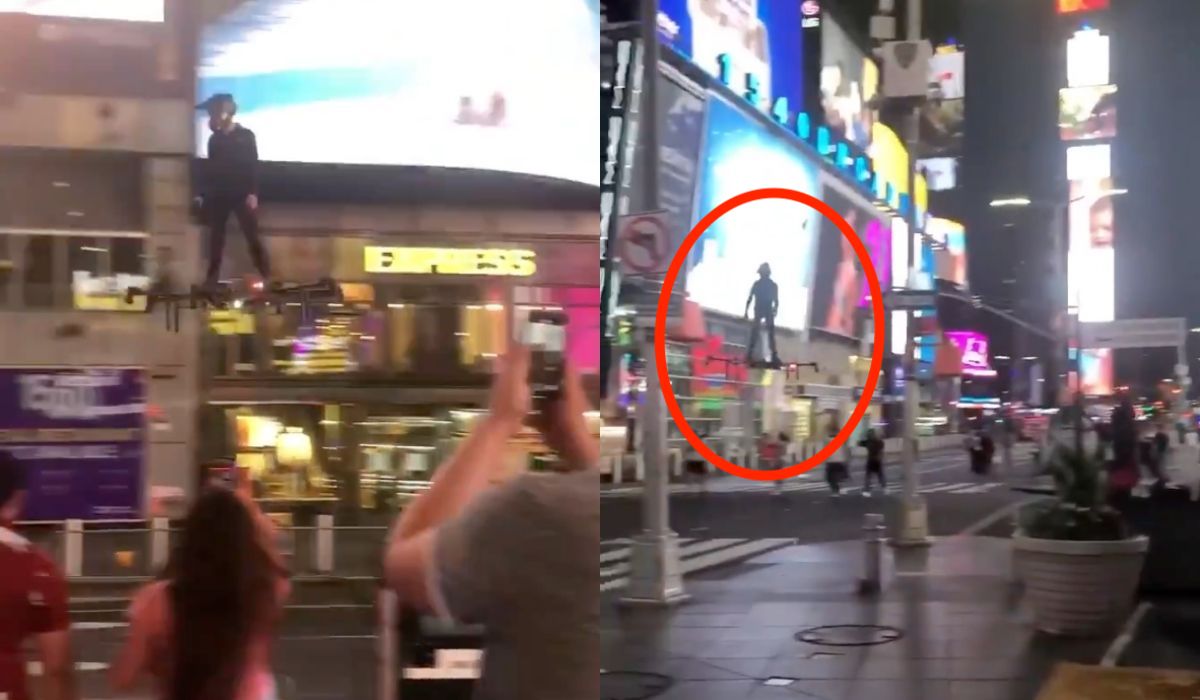 Ktoś w Nowym Jorku latał na dronie jak Zielony Goblin w Spider-Manie