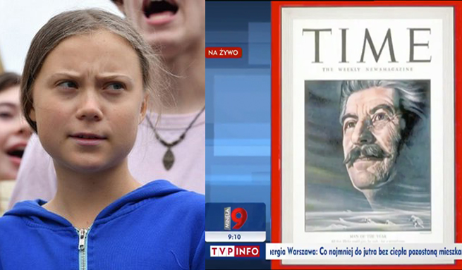 TVP zestawiło Gretę z Hitlerem, Stalinem i Putinem, jest skarga do KRRiT