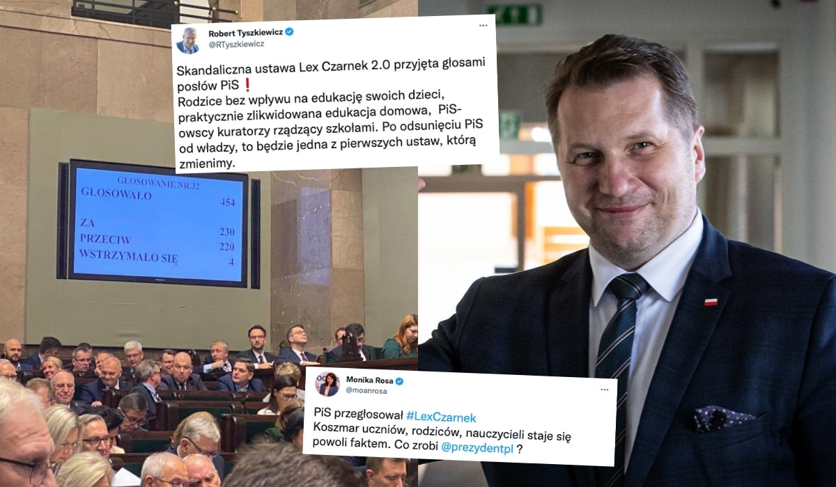 Sejm uchwalił nowe "lex Czarnek", opozycja już apeluje o weto prezydenta 