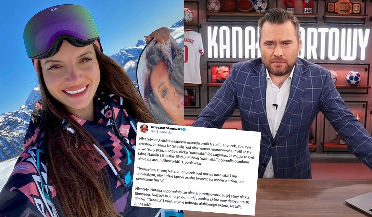 Krzysztof Stanowski sugeruje, że Natalia Janoszek sama stworzyła o sobie notkę w Wikipedii
