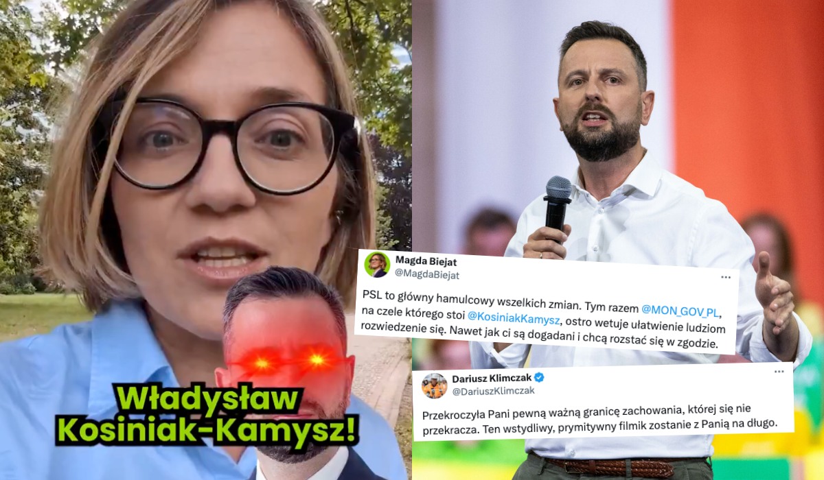 Biejat niemiło prosi Kosiniaka-Kamysza, aby "odczepił się" od rozwodów, ten w odpowiedzi zarzuca jej frustrację