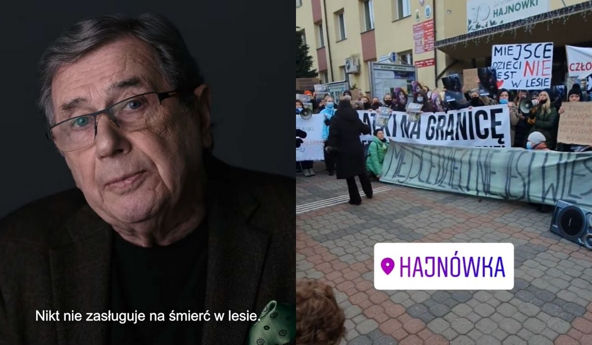 W Hajnówce odbył się protest "Miejsce dzieci nie jest w lesie", o pomoc dla migrantów apelują też artyści