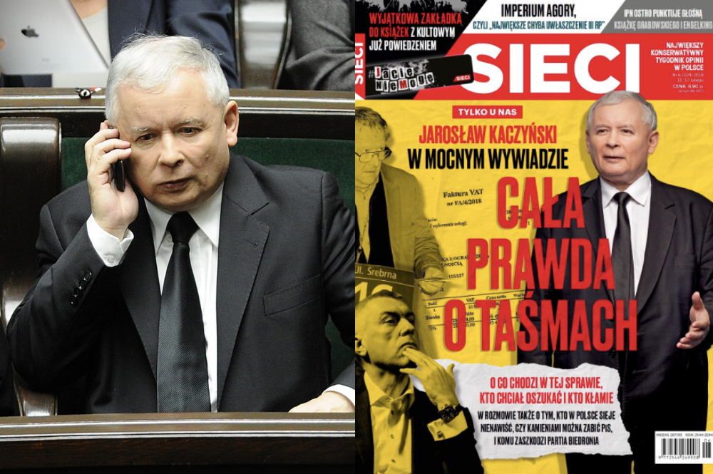 Kaczyński tłumaczy się z taśm w "Sieci": bezczelna manipulacja, wszystko było zgodne z prawem