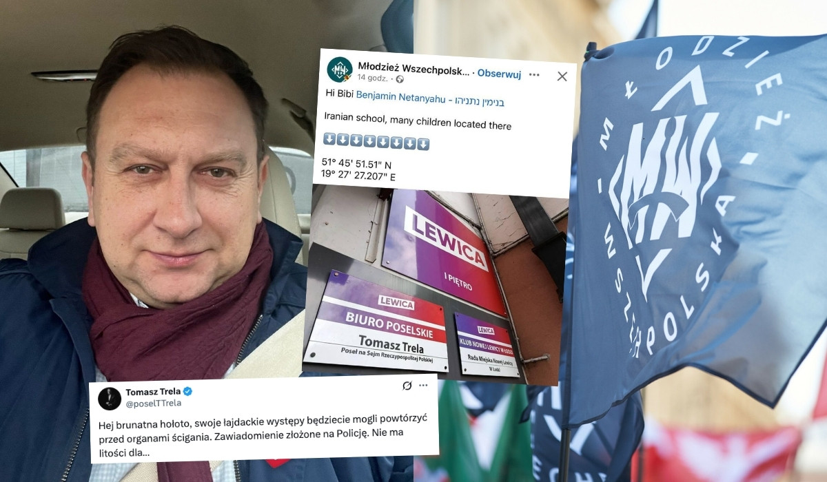 Poseł Trela donosi na Młodzież Wszechpolską za proponowanie Izraelowi zbombardowania jego biura