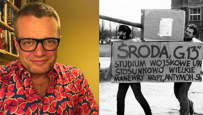 Meller przypomina, że szopkę z czołgiem robiono już w latach 80.