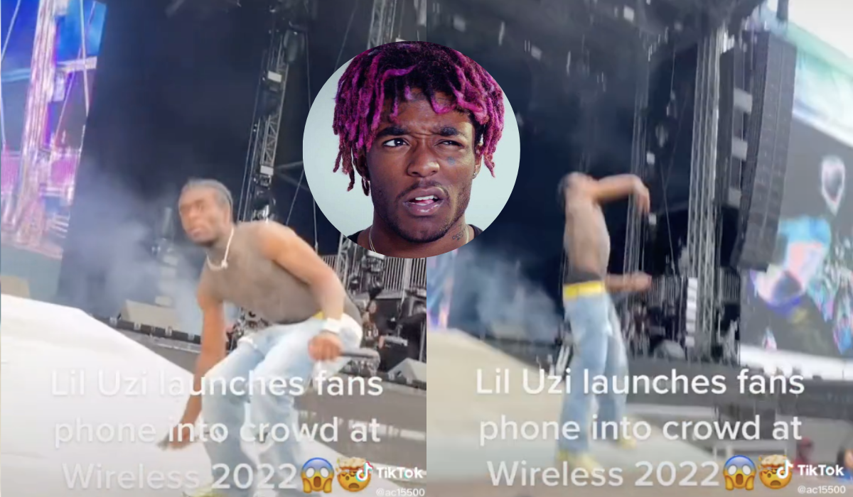 Lil Uzi znany z wtłoczenia sobie w czoło brylantu cisnął telefon w tłum na koncercie, ranił fankę