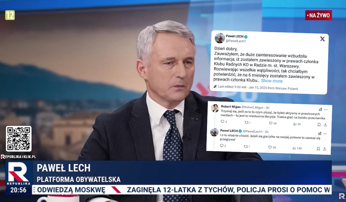 Prawicowe media przekonują, że radny KO został zawieszony za zbyt częste występy w TV Republika