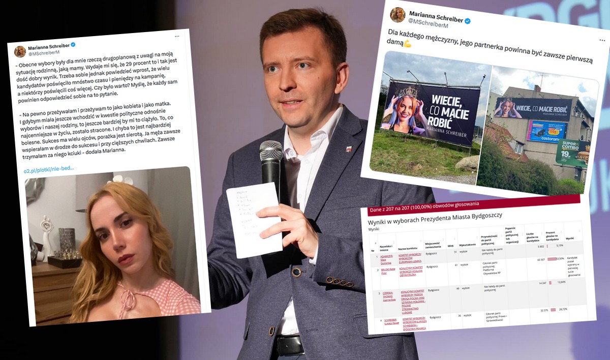 Marianna Schreiber wydaje się zadowolona z porażki swojego męża w wyborach samorządowych